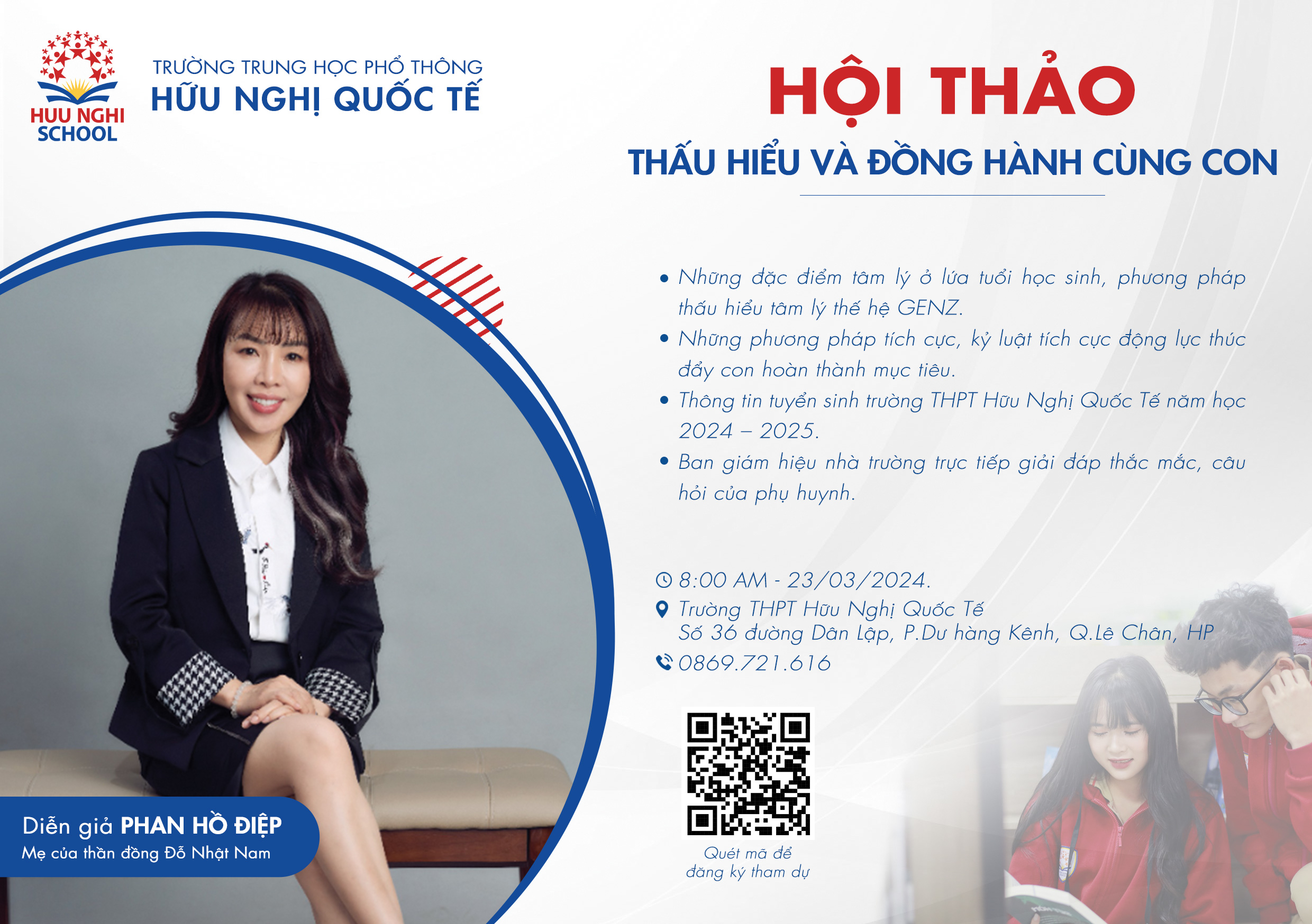 Hội thảo "Thấu hiểu và đồng hành cùng con"
